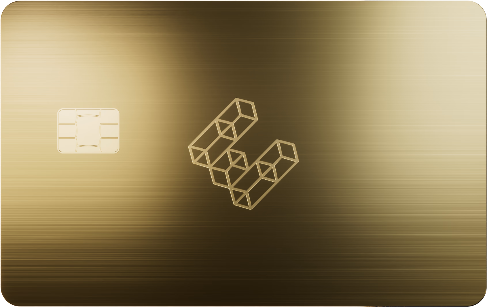 VIP 공식 카드 디자인, 금색 바탕의 중앙 로고 및 Visa 로고
